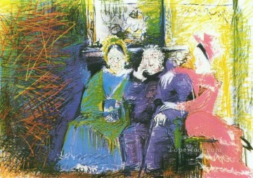 パブロ・ピカソ Painting - 家族の肖像画 1962年 パブロ・ピカソ